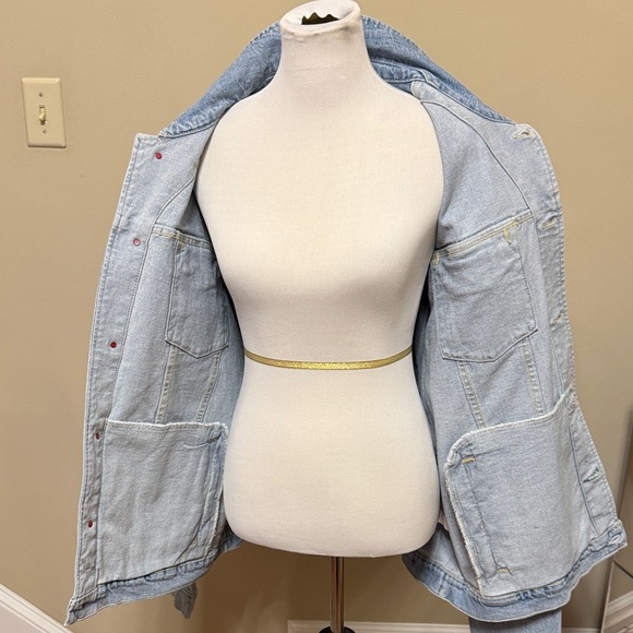 Vintage Rare Tommy Hilfiger Light Blue Jean Men’s Jacket Size XXL/TTG pre-owned. - Picture 6 of 10